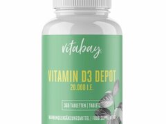 Vitabay Vitamina D3 - 20.000 UI - 360 Tablete vegane